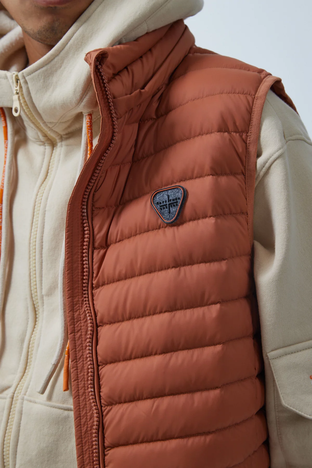 Sleeveless down jacket ultralight Henri Rust